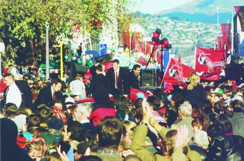 The Canterbury Crusagers were treated to a rapturous reception following their Super 12 win last year