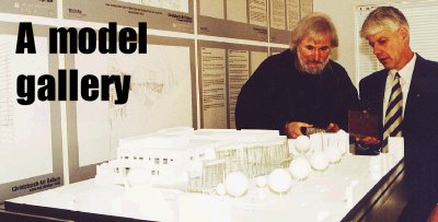 Christchurch's new art gallery will look like from this model in the pavilion on the corner of Worcester Boulevard and Montreal Street