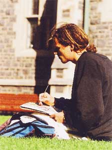 The historic Arts Centre of Christchurch provides inspiration for this artist.