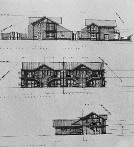 An architect’s drawing of the units being built in Beckenham