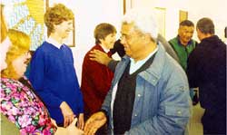 Te Whare Roimata and Hagley- Ferrymead Community Board members and staff at a powhiri at the Linwood Service Centre.