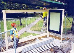 a new shelter is erected in Cashmere Road