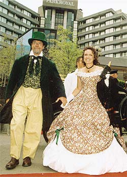 Garry and Pam arrive at the Ball