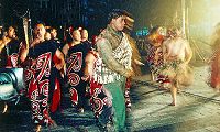 Performers from various Maori groups