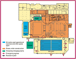 A plan of the pool redevelopment under way at QEII Park