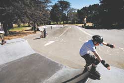 Skater at Thompson Park in New Brighton
