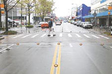 An impression of how the lighting system could appear to an approaching driver