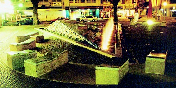 the revamped Stewart Fountain