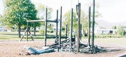 Burnt out palyground