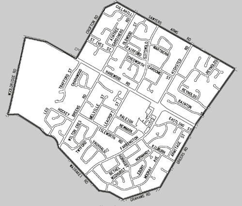 Bishopdale Residents Association area map