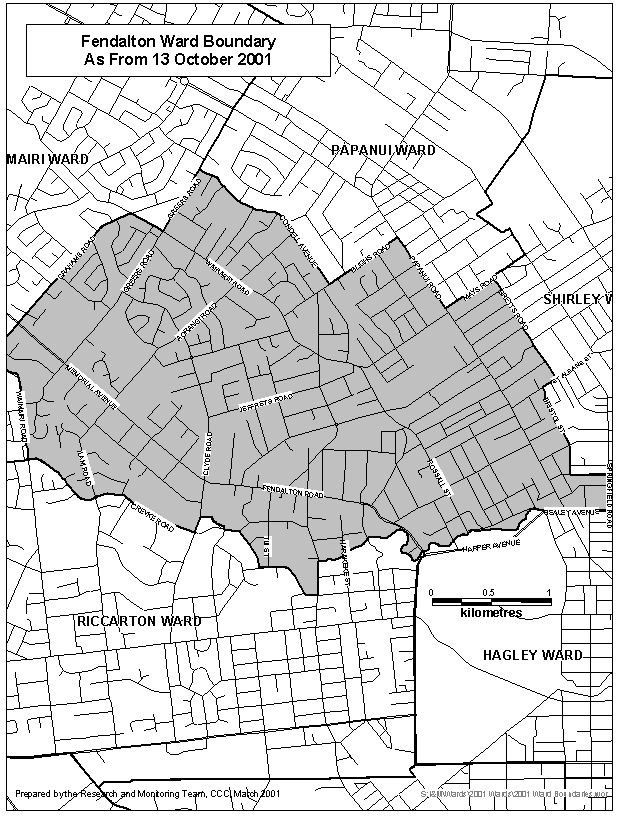 Fendalton Ward Map