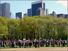 Mayors for Peace March in New York in support of the United Nations Non Proliferation of Nuclear Weapons Treaty.