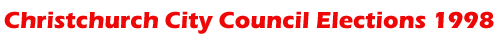 Christchurch City Council Elections, 1998