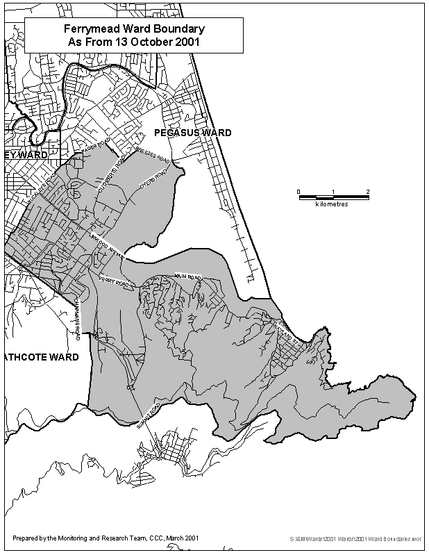 Ferrymead Ward Map
