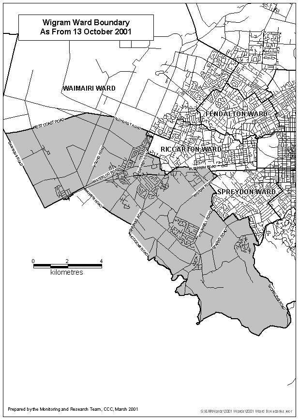 Wigram Ward Map