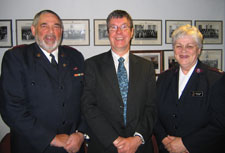 Mayor Garry Moore with Major Bob Millar and Major Evelyn Millar of the Salvation Army whose work in the community was recognised at the Council meeting on 13 December.