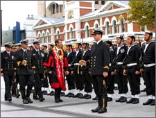 Mayor inspecting Charter Parade