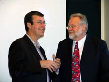 Mayor Garry Moore and with Tom Furness, Director of the Human Interface Technology Lab.